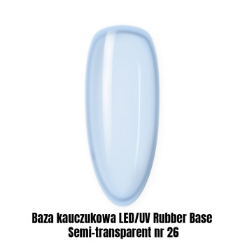 Baza kauczukowa LED/UV Rubber Base Semi-transparent nr 26 1kg