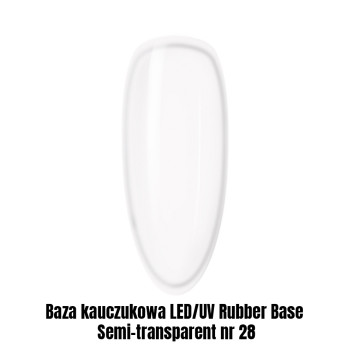 Baza kauczukowa LED/UV Rubber Base Semi-transparent nr 28 1kg