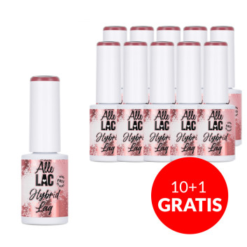 10+1gratis Lakier LED/UV Gel Polish Pinks Mocha Blush AlleLac HEMA/Di-HEMA Free 6g