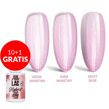 10+1gratis Lakier LED/UV Gel Polish Pinks Blush Glitter AlleLac HEMA/Di-HEMA Free 6g