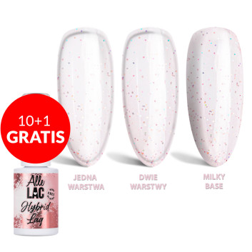 10+1gratis Lakier LED/UV Gel Polish Pinks Peachy Glitter AlleLac HEMA/Di-HEMA Free 6g