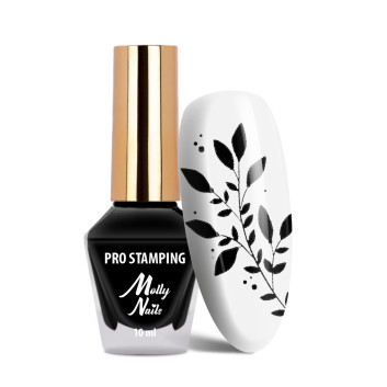 Lakier do stempli i stampingu Molly Nails PRO Stamping czarny black 10ml