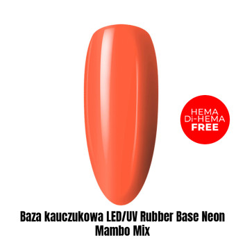 Baza kauczukowa LED/UV Rubber Base Neon Mambo Mix HEMA/Di-HEMA Free 1kg