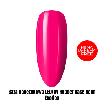 Baza kauczukowa LED/UV Rubber Base Neon Exotica HEMA/Di-HEMA Free 1kg