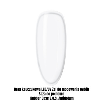 Baza kauczukowa LED/UV Żel do mocowania ozdób Baza do pedicure Rubber Base S.O.S. Antidotum 1kg