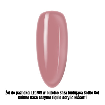Żel do paznokci LED/UV w butelce Baza budująca Bottle Gel Builder Base AcryGel Liquid Acrylic Gel Biscotti 1kg