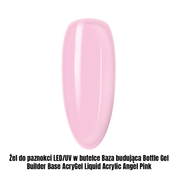 Żel do paznokci LED/UV w butelce Baza budująca Bottle Gel Builder Base AcryGel Liquid Acrylic Gel Angel Pink 1kg
