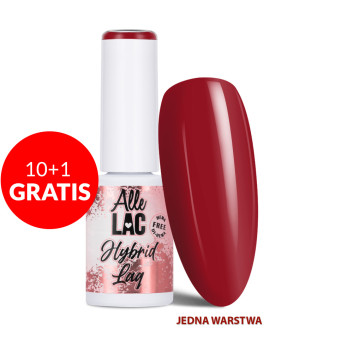 10+1gratis Lakier LED/UV Gel Polish Reds Maroon Flame AlleLac HEMA/Di-HEMA Free 6g