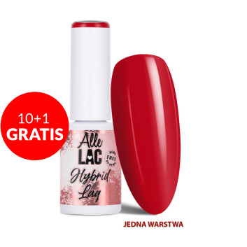 10+1gratis Lakier LED/UV Gel Polish Reds Ruby Flame AlleLac HEMA/Di-HEMA Free 6g