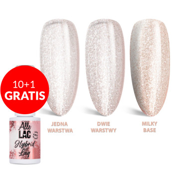 10+1gratis Lakier hybrydowy LED/UV Gel Polish Nudes Star Glitter AlleLac HEMA/Di-HEMA Free 6g