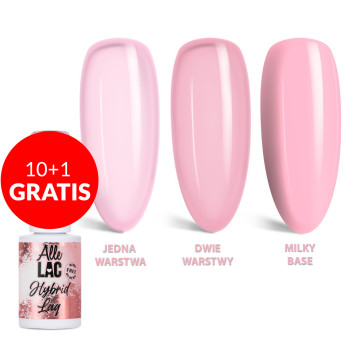 10+1gratis Lakier hybrydowy LED/UV Gel Polish Nudes Soft French AlleLac HEMA/Di-HEMA Free 6g