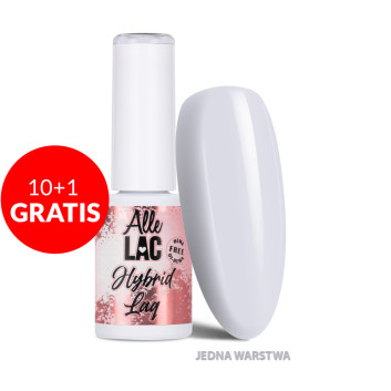 10+1gratis Lakier hybrydowy LED/UV Gel Polish Whites Light Grey AlleLac HEMA/Di-HEMA Free 6g