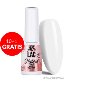 10+1gratis Lakier hybrydowy LED/UV Gel Polish Whites Snow White AlleLac HEMA/Di-HEMA Free 6g