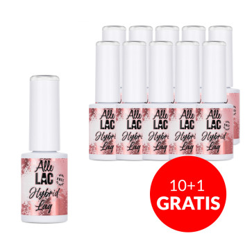 10+1gratis Lakier hybrydowy LED/UV Gel Polish Whites Snow White AlleLac HEMA/Di-HEMA Free 6g