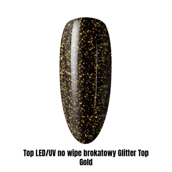 Top LED/UV no wipe brokatowy Glitter Top Gold 1kg