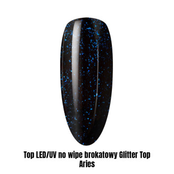 Top LED/UV no wipe brokatowy Glitter Top Aries 1kg
