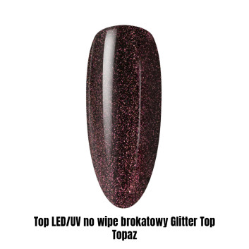 Top LED/UV no wipe brokatowy Glitter Top Topaz 1kg
