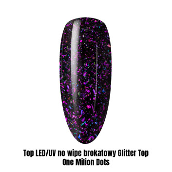 Top LED/UV no wipe brokatowy Glitter Top One Milion Dots 1kg