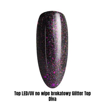 Top LED/UV no wipe brokatowy Glitter Top Diva 1kg