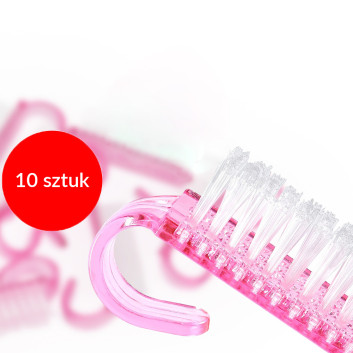 Szczoteczka do manicure i pyłu mała różowa 10szt