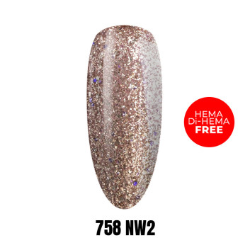 Lakier LED/UV Gel Polish 758 NW2 HEMA/Di-HEMA Free 1kg