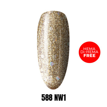 Lakier LED/UV Gel Polish 588 NW1 HEMA/Di-HEMA Free 1kg