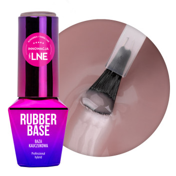 Baza kauczukowa Rubber Base 2w1 Camouflage MollyLac Brown Beige HEMA/Di-HEMA Free 10g Nr 2
