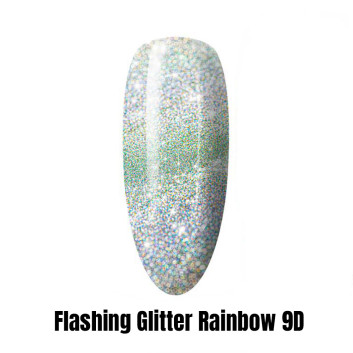 Lakier LED/UV Gel Polish Efekt flash Flashing Glitter Rainbow 9D 1kg
