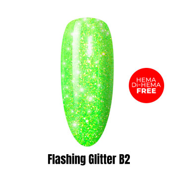 Lakier LED/UV Gel Polish Efekt flash Flashing Glitter B2 HEMA/Di-HEMA Free 1kg