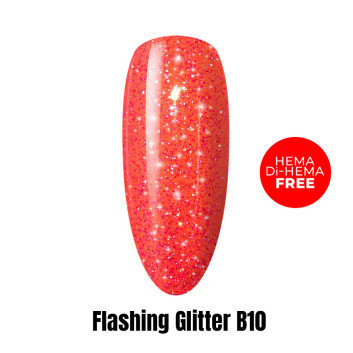 Lakier LED/UV Gel Polish Efekt flash Flashing Glitter B10 HEMA/Di-HEMA Free 1kg