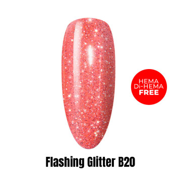 Lakier LED/UV Gel Polish Efekt flash Flashing Glitter B20 HEMA/Di-HEMA Free 1kg