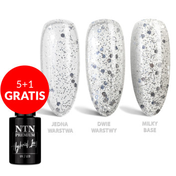 5+1gratis Lakier hybrydowy LED/UV Gel Polish Whites Nr 479 Limited Edition NTN Premium 5g