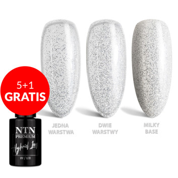 5+1gratis Lakier hybrydowy LED/UV Gel Polish Whites Nr 478 Limited Edition NTN Premium 5g