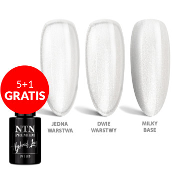 5+1gratis Lakier hybrydowy LED/UV Gel Polish Whites Nr 476 Limited Edition NTN Premium 5g
