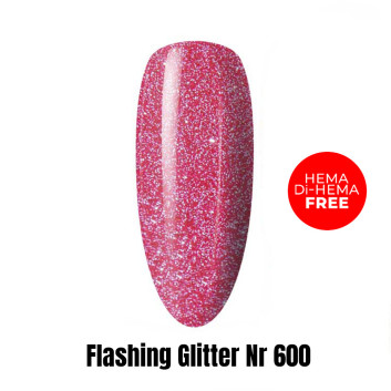 Lakier LED/UV Gel Polish Efekt flash Flashing Glitter 600 HEMA/Di-HEMA Free 1kg