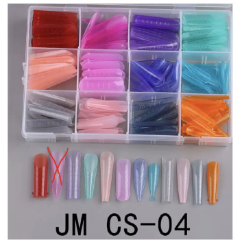 Górne formy dual do budowy paznokci z podziałką JM CS-04