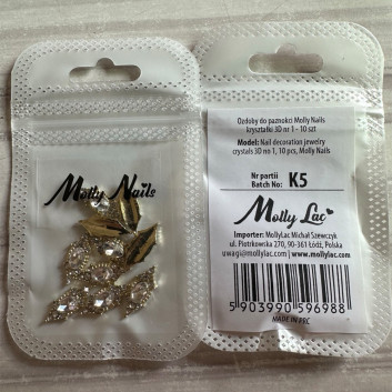 Ozdoby do paznokci Molly Nails kryształki 3D Nr 1 10 szt