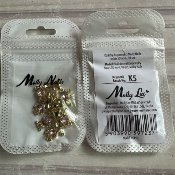 Ozdoby do paznokci Molly Nails misie 3D Nr 4 10 szt