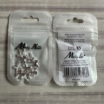 Ozdoby do paznokci Molly Nails kokardki 3D Nr 3 10 szt
