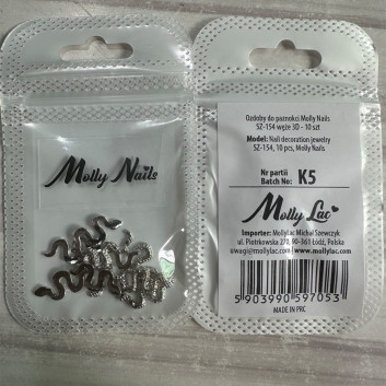 Ozdoby do paznokci Molly Nails SZ-154 węże 3D 10 szt