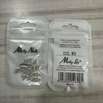 Ozdoby do paznokci Molly Nails kryształki 3D Nr 2 10 szt