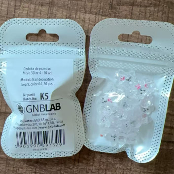 Ozdoby do paznokci misie 3D Nr 4 20 szt