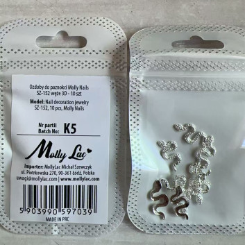 Ozdoby do paznokci Molly Nails SZ-152 węże 3D 10 szt
