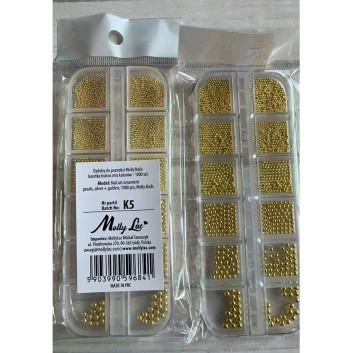Ozdoby do paznokci Molly Nails kasetka bulion mix kolorów 1000 szt