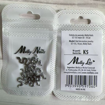 Ozdoby do paznokci Molly Nails SZ-155 węże 3D 10 szt