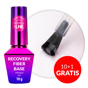10+1gratis Baza hybrydowa Recovery Fiber Base Molly Nails Clear Pink 10g
