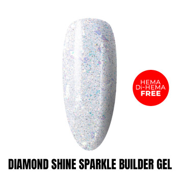 Żel do paznokci z brokatem Sparkle Builder Gel Diamond Shine HEMA/Di-HEMA Free 1kg