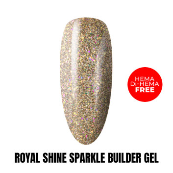 Żel do paznokci z brokatem Sparkle Builder Gel Royal Shine HEMA/Di-HEMA Free 1kg