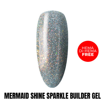 Żel do paznokci z brokatem Sparkle Builder Gel Mermaid Shine HEMA/Di-HEMA Free 1kg