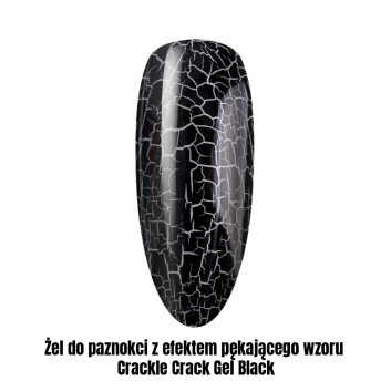 Żel do paznokci z efektem pękającego wzoru Crackle Crack Gel Black 1kg